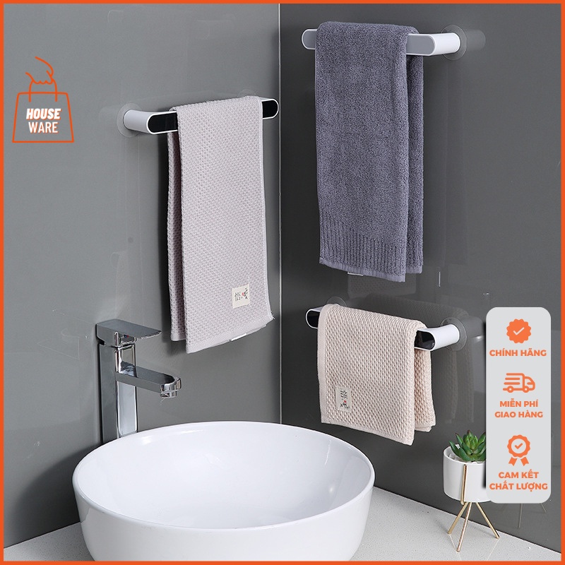 Giá treo khăn nhà tắm ECOCO chính hãng thanh treo khăn dán tường đơn giản hiện đại E1929