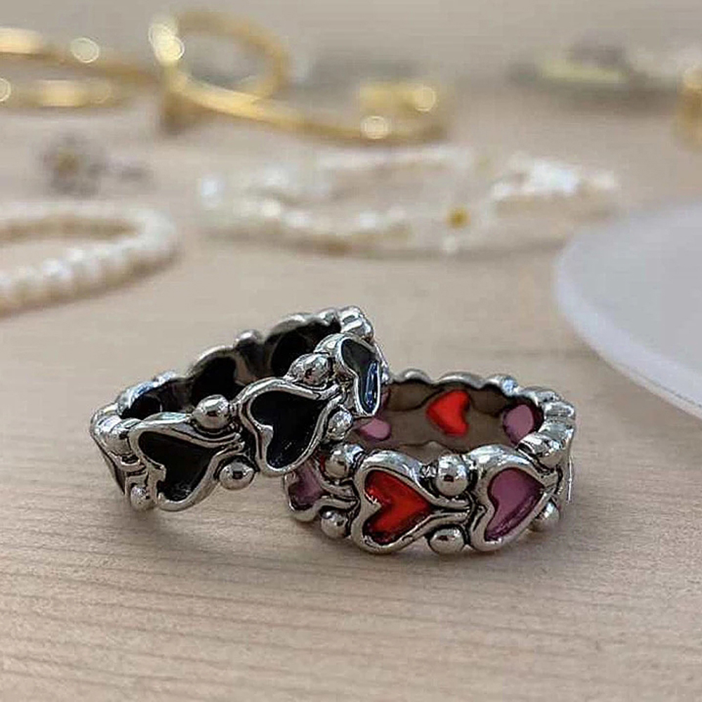 Nhẫn Đeo Tay Hình Trái Tim Phong Cách Sáng Tạo Hàn Quốc