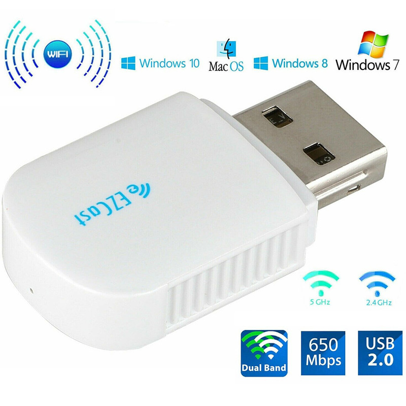 Usb Wifi Mini 650mbps Windows Mac Linux 2.4g / 5g