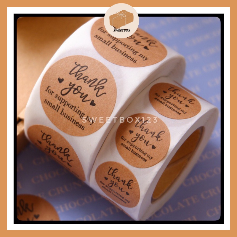 Nhãn Dán Cuộn Sticker Thank you 500 Miếng Dán Hàng - Tem Cám Ơn Khách Hàng Tự Dính