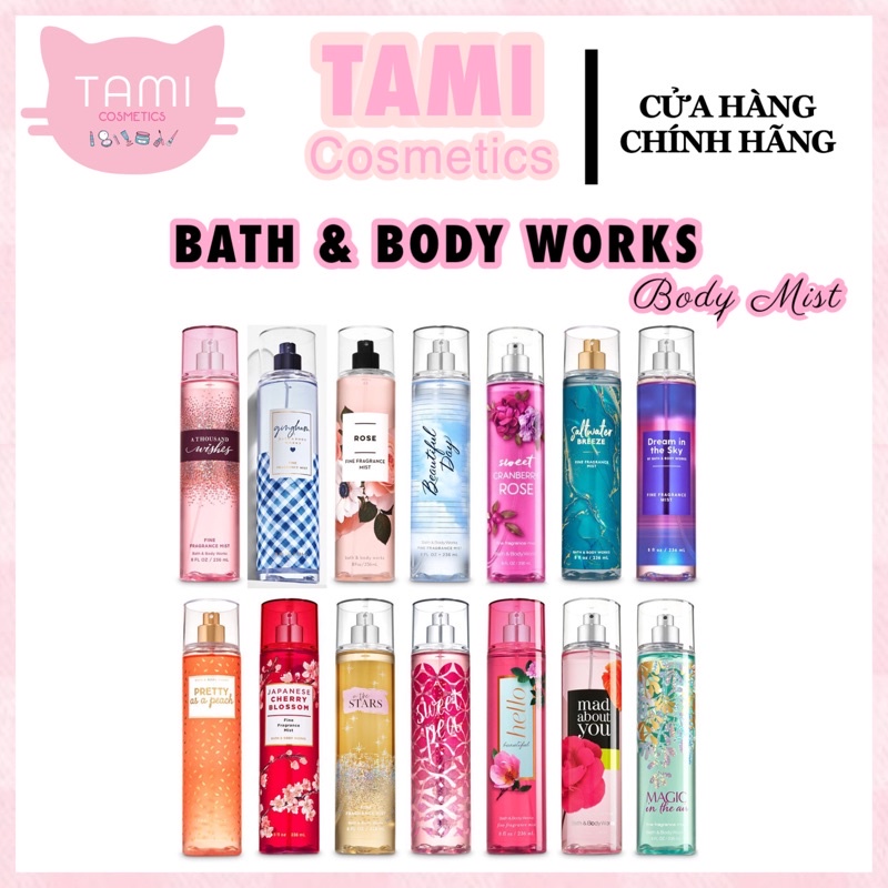 Xịt thơm Body Bath & Body Works Body Mist