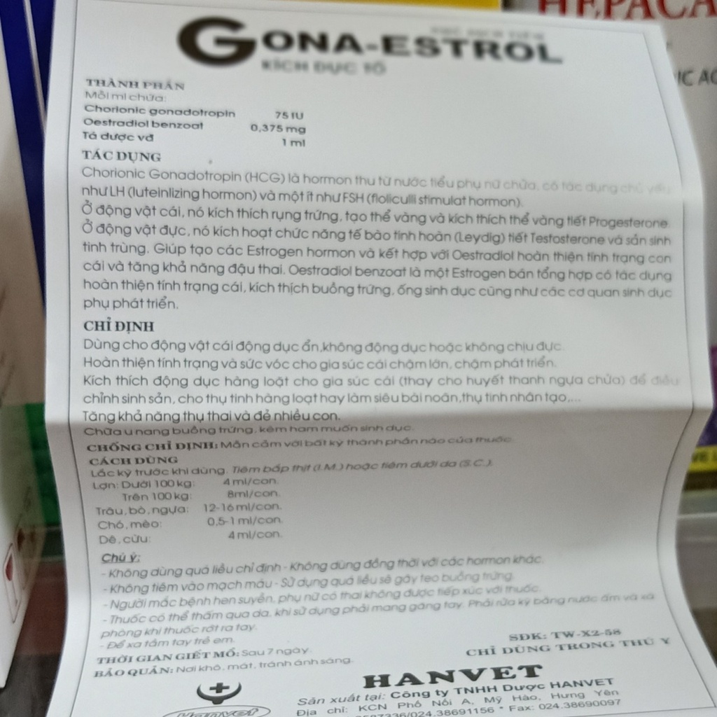 Gona Estrol ống 4ml – Tăng Khả Năng Mang Thai Trên Chó