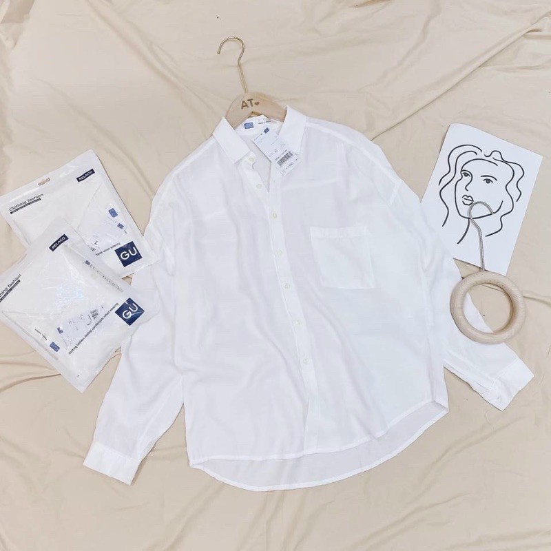 [Mã WASTUP giảm 10% tối đa 30K đơn 99K] Sơ mi trắng kèm túi dành cho nữ ( G.u)
