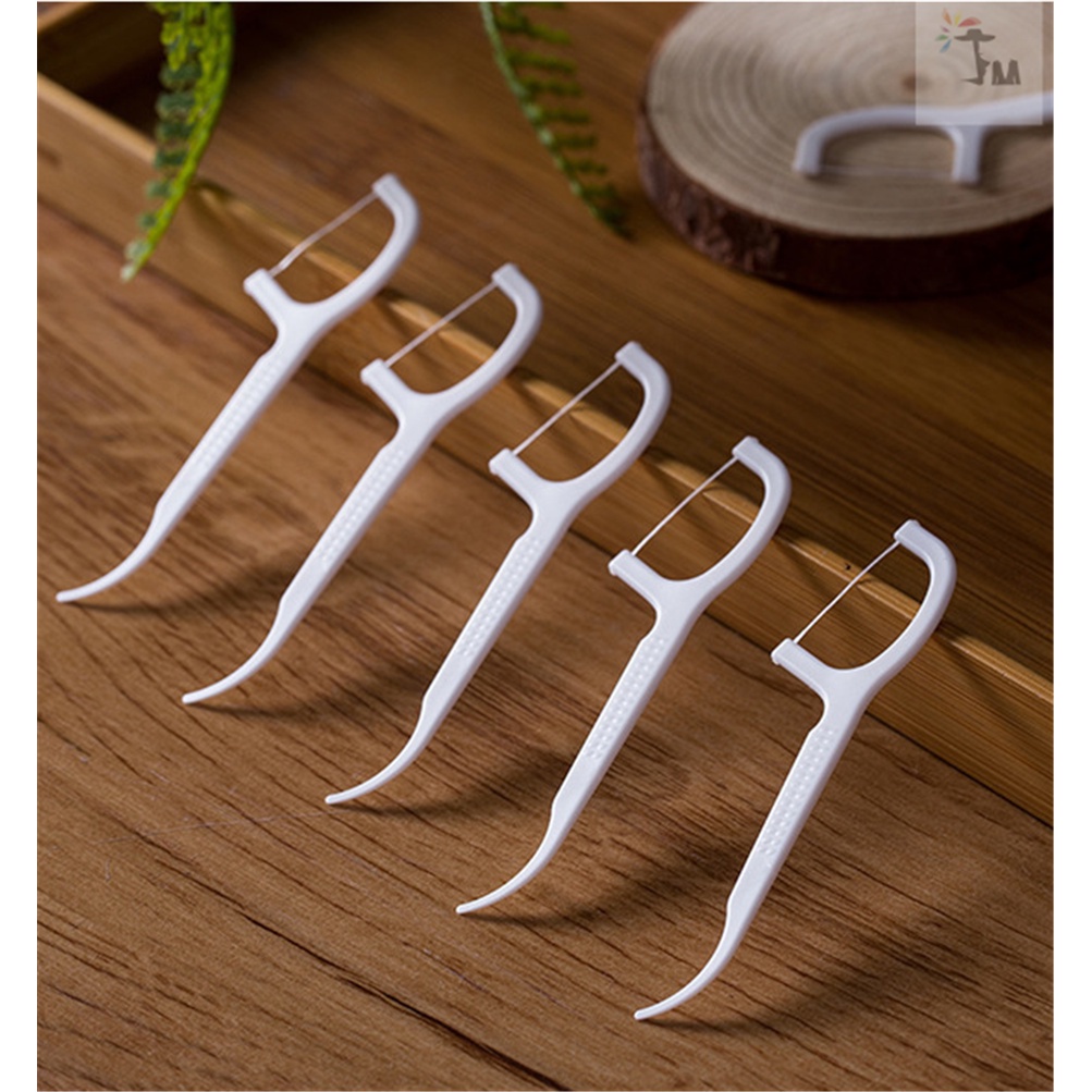 Bộ 50 Tăm Chỉ Nha Khoa Chăm Sóc Răng Miệng 7.5cm