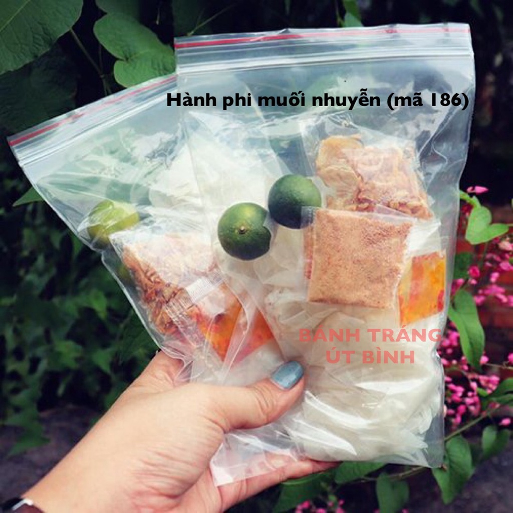 Bánh Tráng Phơi Sương Hành Phi Muối Nhuyễn sặc nhà Út Bình mã 186