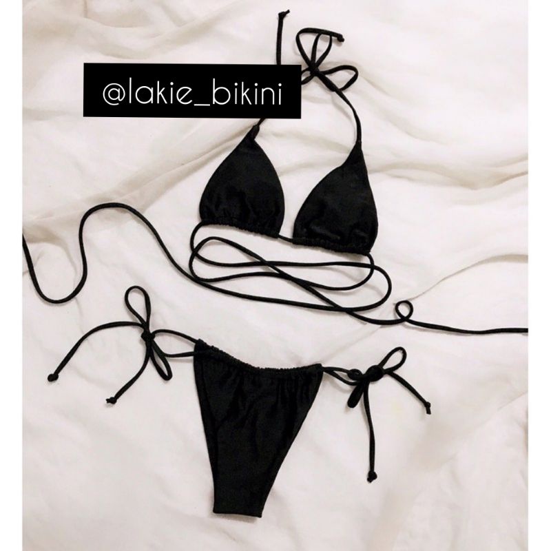 Bikini 2 Mảnh Tam Giác Dây Chéo Đi Biển