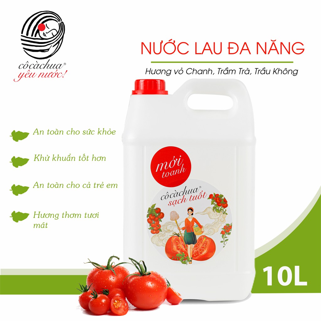 Nước Tẩy Rửa Đa Năng Nhà Bếp 10L Cô Cà Chua Sạch Tuốt Mới Toanh