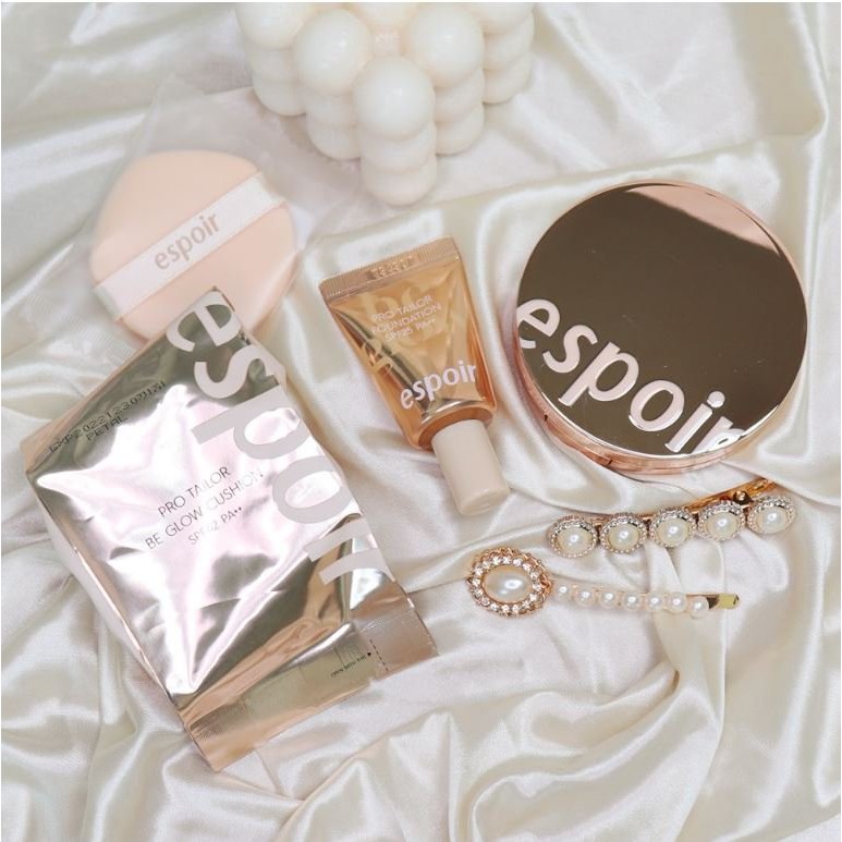(Kèm Lõi) Set phấn nước Espoir Pro Tailor Be Glow Cushion SPF42 PA+++ tặng Kem nền Espoir Pro Tailor Foundation SPF25 | BigBuy360 - bigbuy360.vn