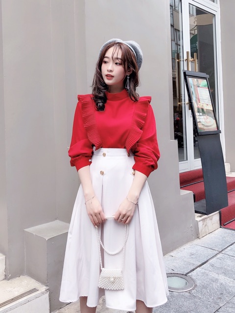 [Mã SKAMCLU7 giảm 10% tối đa 50K đơn 0Đ] Chân váy dài 4 cúc CV584 KYMIE | BigBuy360 - bigbuy360.vn