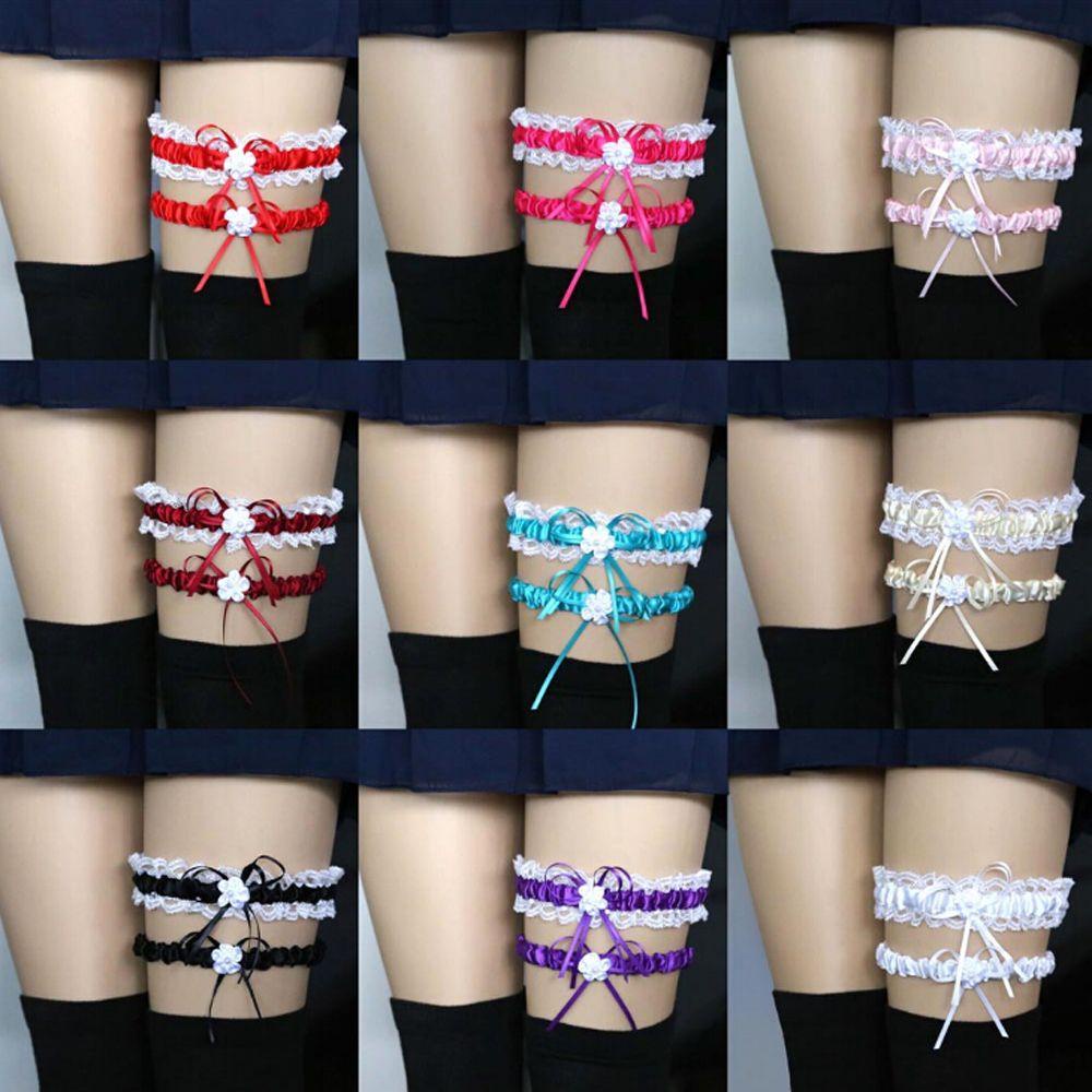 Set 1 / 2 Đai Nịt Bít Tất Thắt Nơ Hóa Trang Quyến Rũ