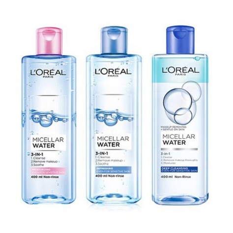 Nước tẩy trang cho mọi loại da L'Oreal Paris 3-in-1 Micellar Water 400ml