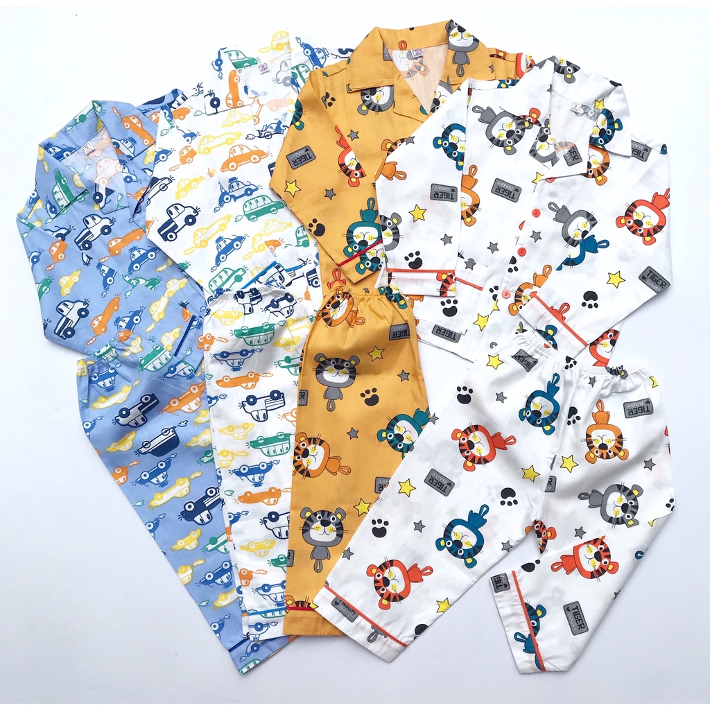 Pijama dài cho bé trai bé gái vải Thô mịn đẹp hút mồ hôi size cho bé 1-10 tuổi 10-45kg nhiều họa tiết trẻ em ngộ nghĩnh