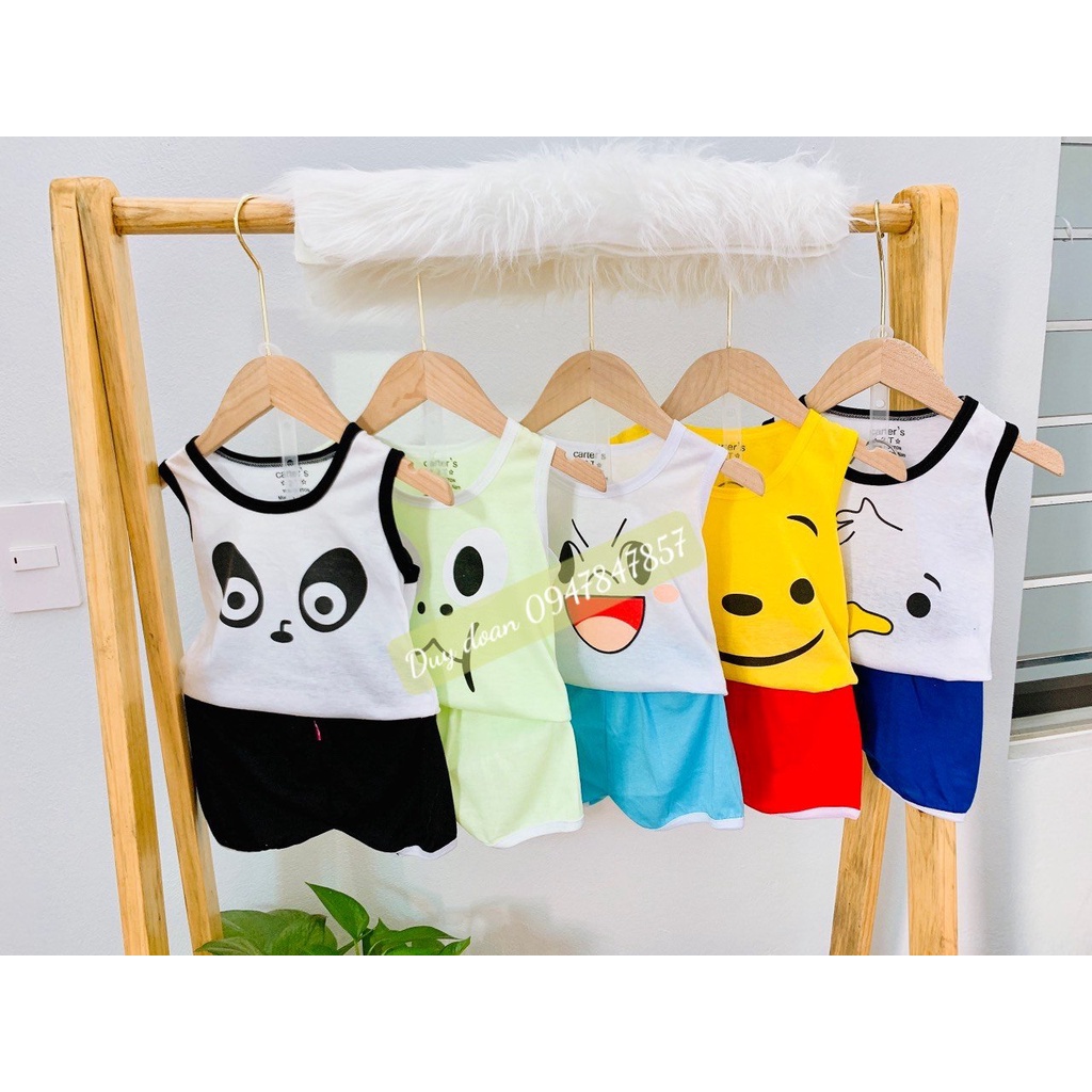 Combo 5 bộ cho bé, set ba lỗ bé trai ,bé gái , ( set ba lỗ cười) 3-14kg