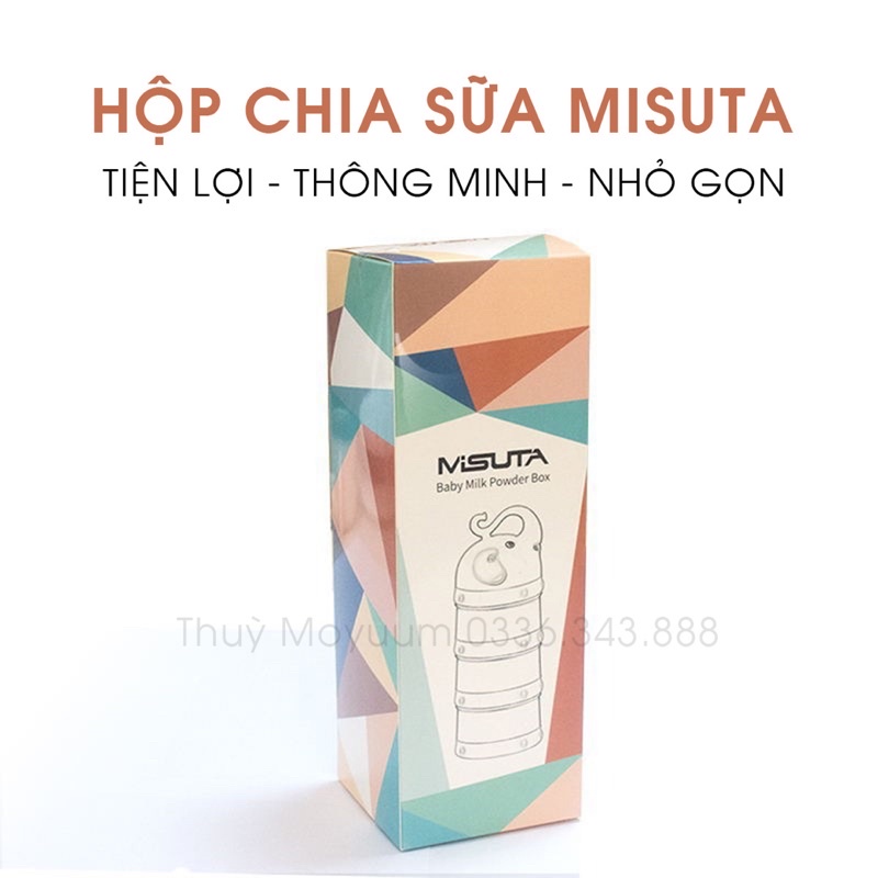 Hộp chia sữa, đồ ăn dặm 3 ngăn MISUTA cho bé