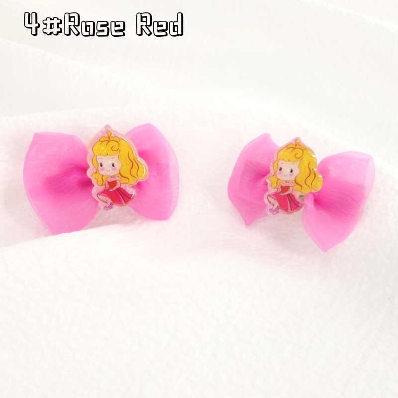 Set 2 Kẹp Tóc Nơ Nhiều Màu Dễ Thương Cho Bé Gái