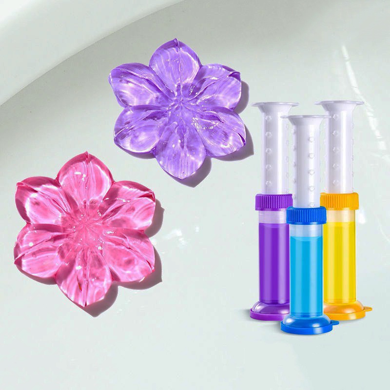 [BUÔN SỈ] Gel thơm khử mùi diệt khuẩn khử trùng bồn cầu toilet nhà vệ sinh hình bông hoa loại xịn có hộp đựng (GH06)