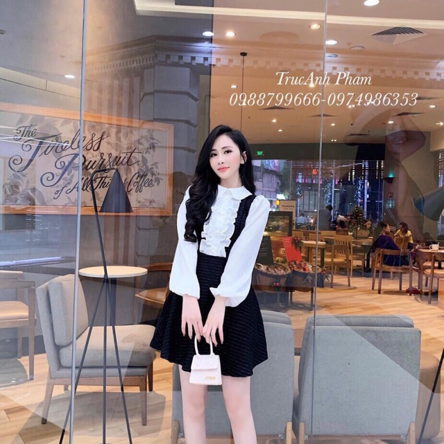 Váy dạ tay dập li (kèm ảnh thật )