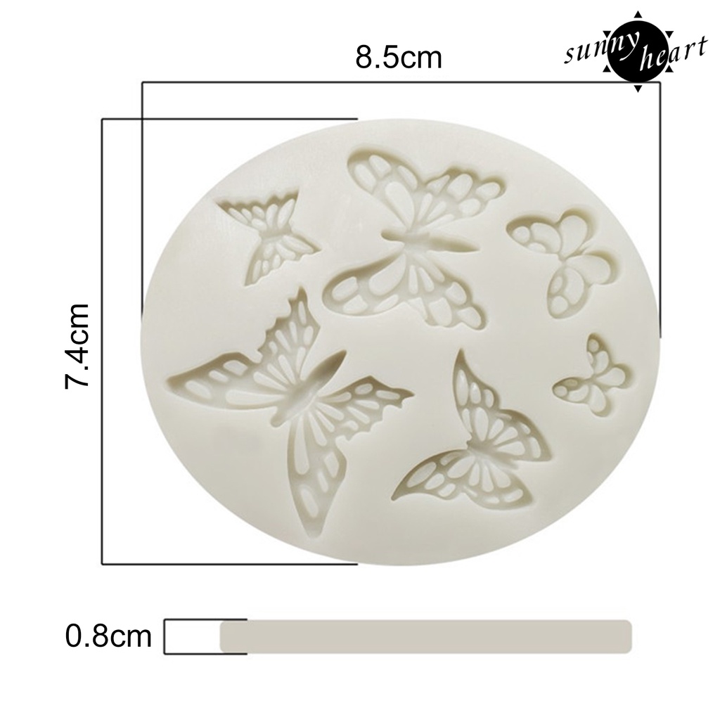 Khuôn Silicone Làm Bánh Hình Bướm Trọng Lượng Nhẹ An Toàn Cho Sức Khỏe