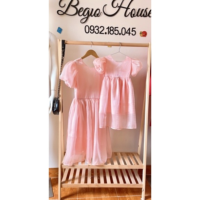 Set đầm hồng cho mẹ và bé