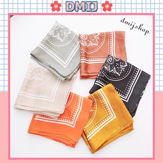 Khăn Turban Vuông - Khăn Lụa Vuông 70x70cm Họa Tiết Thổ Cẩm