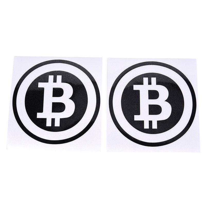 Miếng Dán Trang Trí Cửa Sổ Xe Hơi In Chữ Bitcoin Bằng Vinyl