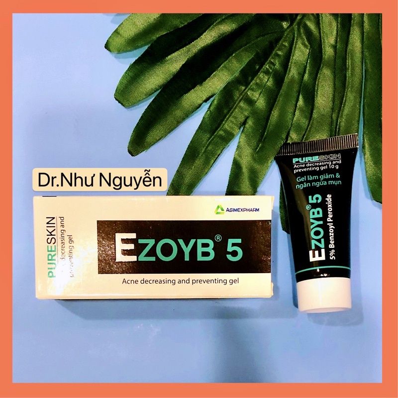 (Mẫu mới-Hàng cty) EZoyb 5 và 10 giảm mụn sưng mụn trứng cá BPO Benzoyl Peroxide