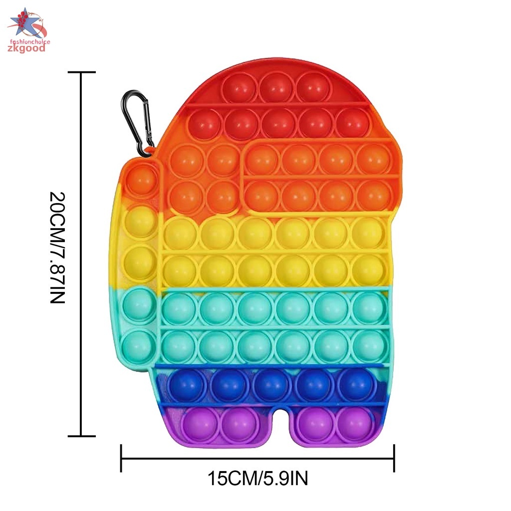 Đồ Chơi Bóp Bóng Thư Giãn Giảm Căng Thẳng Chất Liệu Silicon Kích Thước Lớn 12cm-20cm Màu Sắc Cầu Vồng