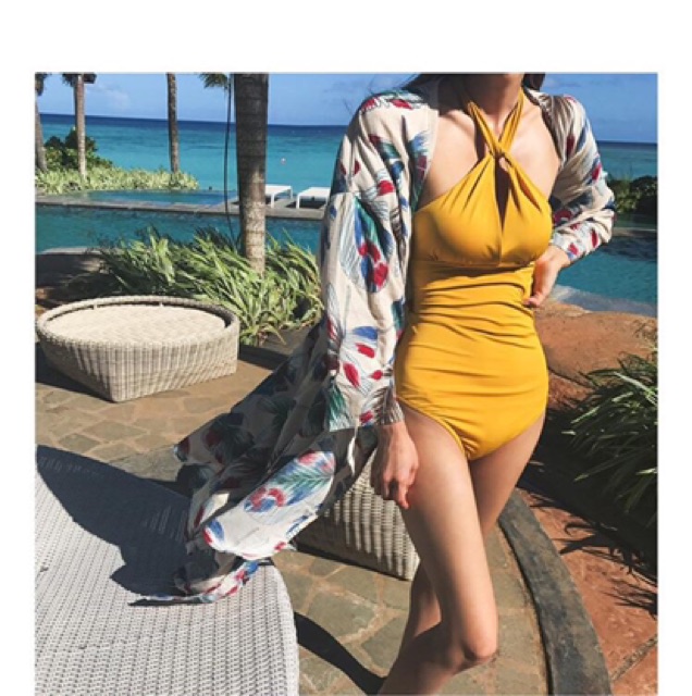 [Mã WA2425 giảm 25k đơn 200k] [ẢNH THẬT] bikini vắt chéo 1 mảnh liền thân hot hit | BigBuy360 - bigbuy360.vn