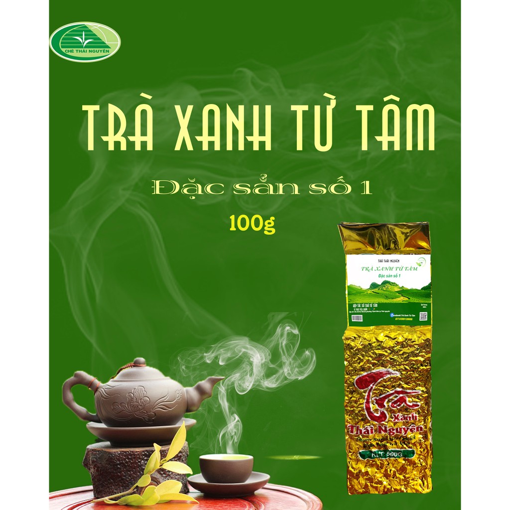 Trà Thái Nguyên Đặc Biệt - Trà Xanh Từ Tâm -  Trà Nõn Tân Cương 100g | BigBuy360 - bigbuy360.vn