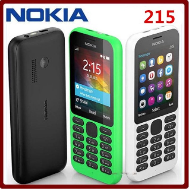 ĐIỆN THOẠI NOKIA 215 (2 SIM) ZIN CHÍNH HÃNG, MÀN HÌNH TO, PHÍM LỚN, KÈM PIN SẠC, BẢO HÀNH 6 THÁNG
