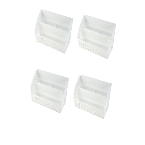 Daiso Khay Đứng Trắng Regaria Wide Partition Stand White 16.4cm x 7.5cm x 13.2cm