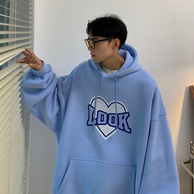 Áo hoodie trái tim LOOK cặp đôi nam nữ Unisex