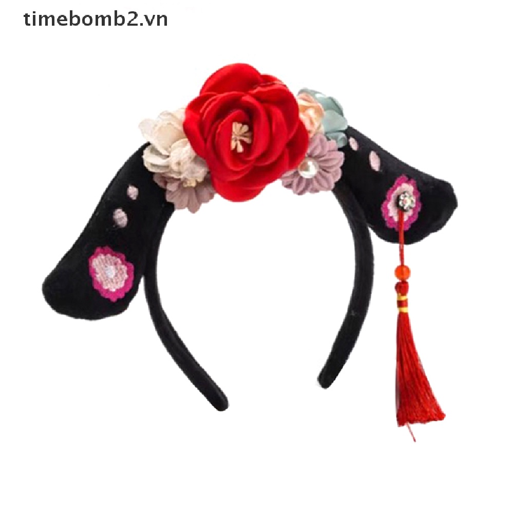 1 Băng Đô Cài Tóc Công Chúa Bằng Vải Phong Cách Trung Hoa Cổ Điển Thời Trang