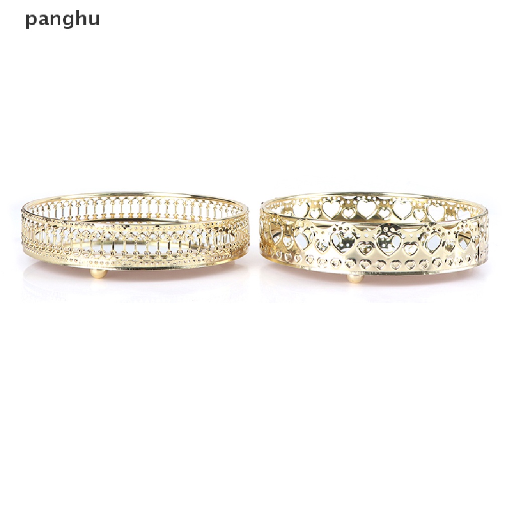 Khay Thủy Tinh Đựng Trang Sức / Mỹ Phẩm Để Bàn Có Gương Tiện Lợi