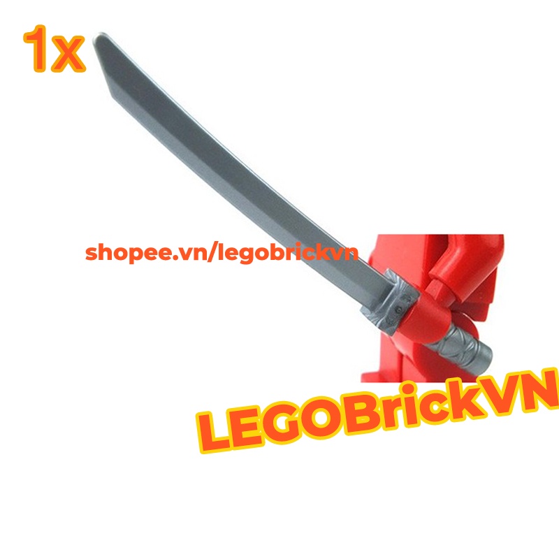 LEGO Kiếm Ninja Sword / Katana Màu Bạc Nhạt Dài 4,5cm 6116593 21459