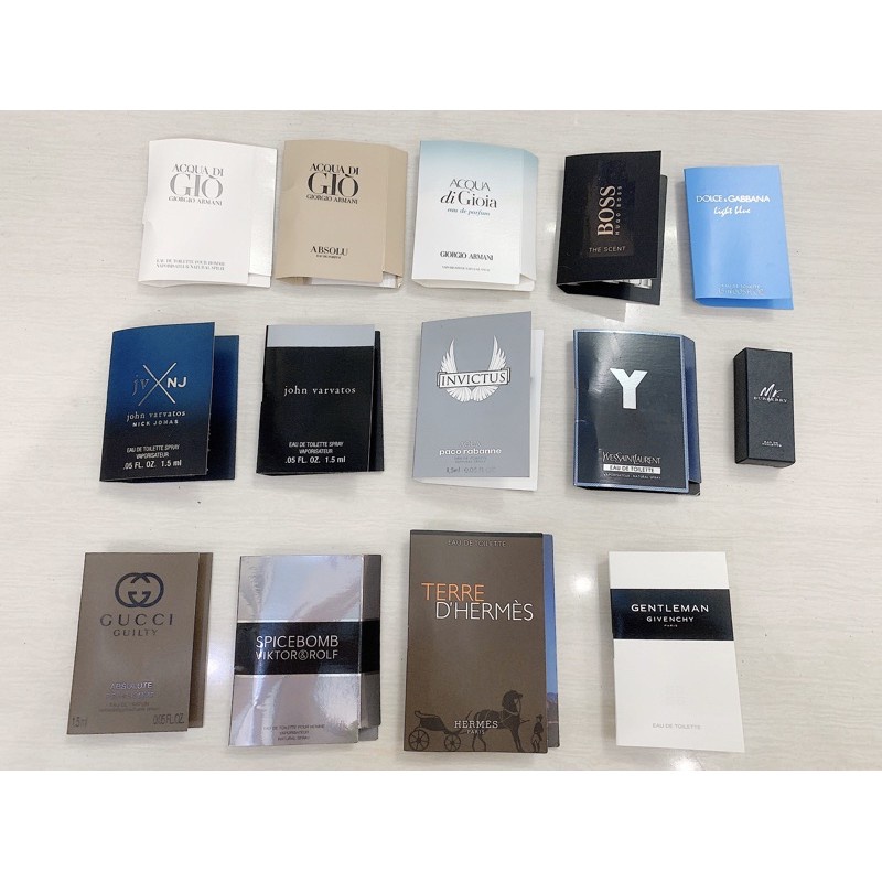 Sample mẫu thử Vial nước hoa nam, unisex chính hãng