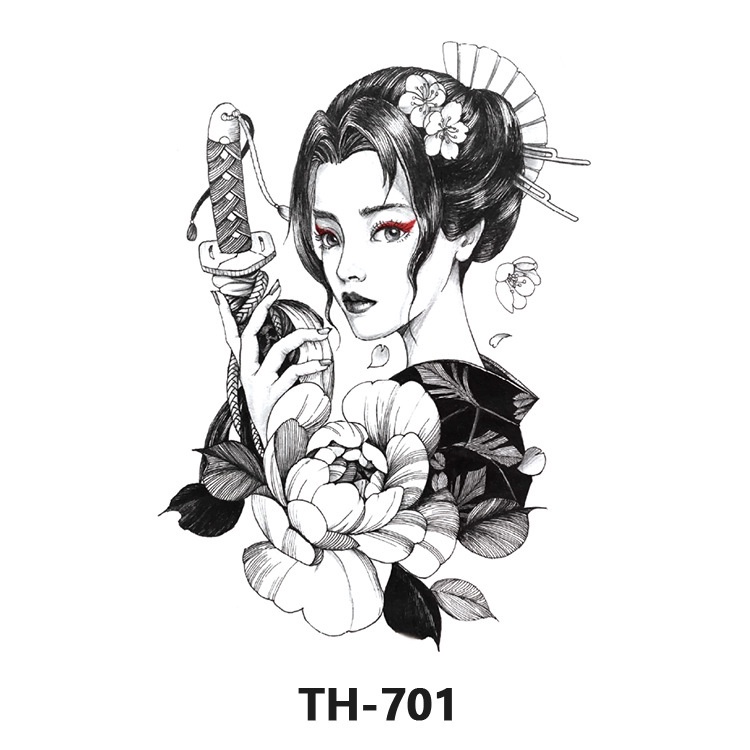 [Hình xăm ma thuật MSD] chủ đề hoa hình xăm dán tạm thời Chống Thấm Nước