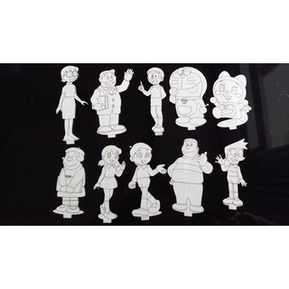 TÔ MÀU GỖ DORAEMON (10 NHÂN VẬT)