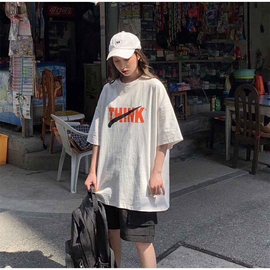 Áo Thun Think Tay Lỡ PEONYB Nữ  🌸 Phông form rộng oversize in hình vintage 3158 hàn quốc đường phố Ulzzang 🌸