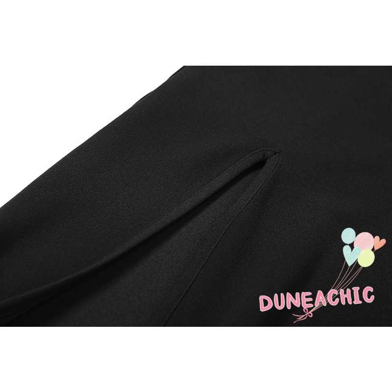 DUNEA Đầm Sát Nách Hở Lưng Phối Lưới Thời Trang Cho Nữ