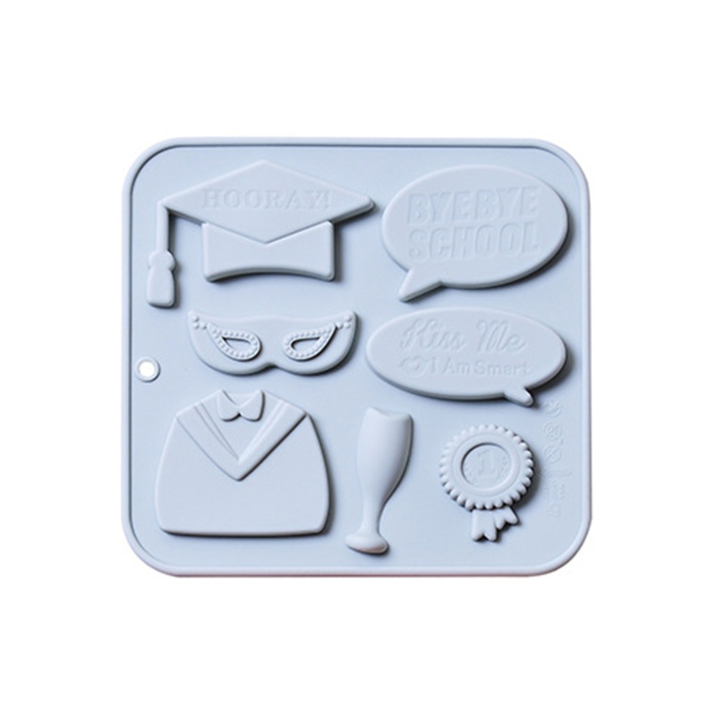 Khuôn Silicone Làm Bánh 7 Ngăn Chủ Đề Tốt Nghiệp
