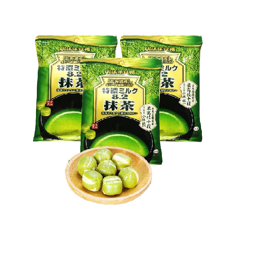 KẸO TRÀ XANH SỮA UHA 8.2 NHẬT BẢN
