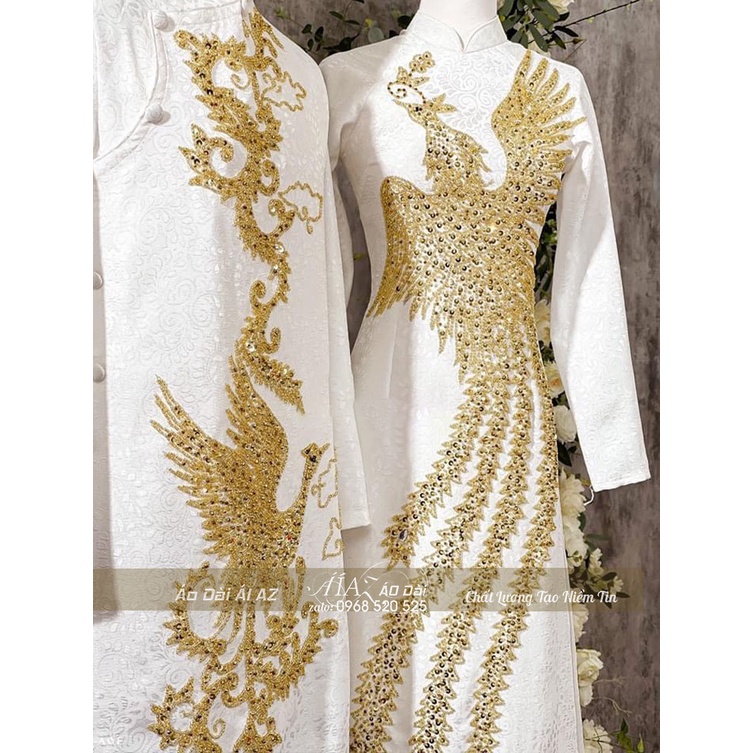 Áo Dài Cô Dâu Chú Rể Cưới Hỏi Cặp AZ001