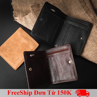 [FreeShip150k] Ví Da Nam Trơn Có Khuy Bấm,Bóp Đựng Tiền Cao Cấp Giá rẻ