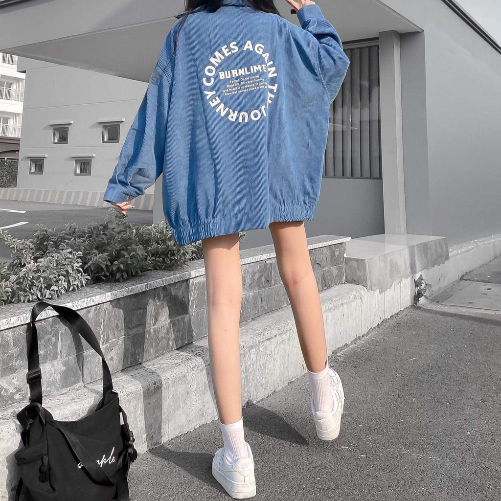 Áo Khoác Nhung Gân JONEY Form Rộng Tay Dài Ulzzang (Ảnh Thật) | BigBuy360 - bigbuy360.vn