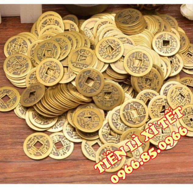 Đồng Tiền Xu Âm Dương Chiêu Tài May Mắn