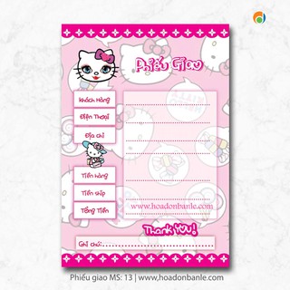 Phiếu giao hàng, phiếu ship hàng 100 tờ (Mã số 13)