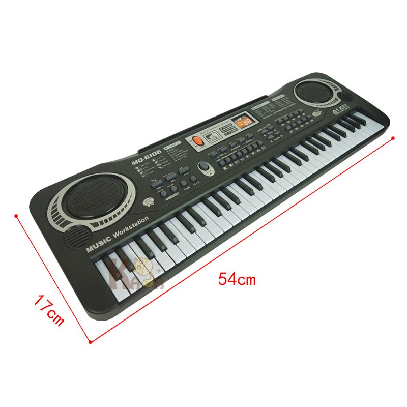 Đàn Piano Electronic Keyboard 61 Phím Kèm Mic Cho Bé Làm Quen Với Âm Thanh Nhiều Chức Năng