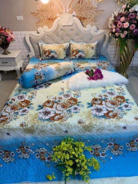 Sét chăn ga gối hè 5 món 2m×2m2