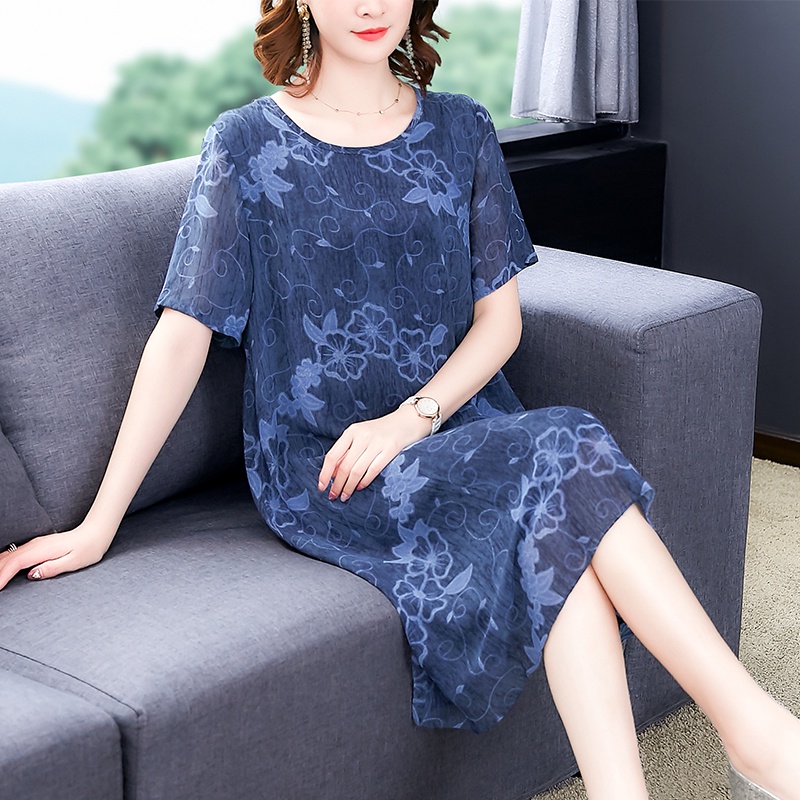 Giảm Giá Sản Phẩm Chính Hãng Của Bà Ngoại Thương Thương Hiệu Thanh Lý Đầm Lụa Thật Cao Cấp Cho Phụ Nữ Trung Niên